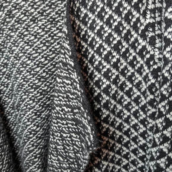 RW&Co Black & White Wool Blend  Open Front Cardigan Sweater Woman's Large - Picture 7 of 9